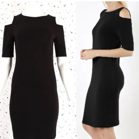 NWOT cold shoulder, midi dress  for anthropology - Picture 2 of 7